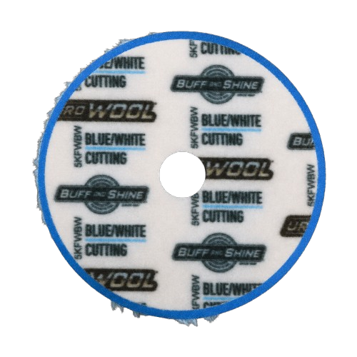 Buff and Shine Futro Blue/yellow mocne 125mm - futro polerskie do mocnego cięcia
